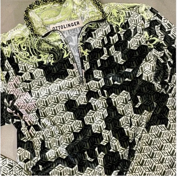 Ottolinger | Stretchy Velvet Turtleneck w/Neck Zip, Sz S* ♥ NWOT - Picture 3 of 10